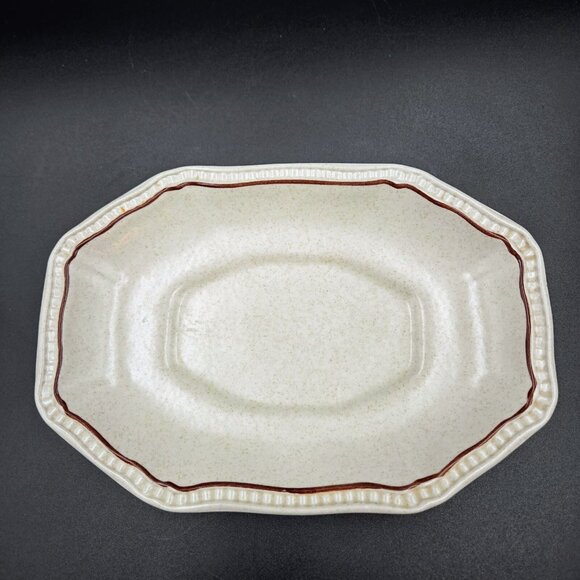 Kensington Gravy Boat With Tray Staffordshire England Ironstone Canterbury Cream - Picture 9 of 13